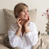 Mousseline beddengoed 135x200 cm - dekbedovertrek van ademend katoen, superzacht, Oeko-Tex gecertificeerd (beige, 135x200cm dekbedovertrek)