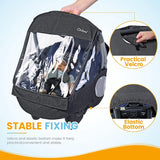 Universele regenhoes voor babyzitje , afdekbare draagopening en luchtgaten, contactvenster, met zak, noodzakelijke bescherming voor baby's of huisdieren (donkergrijs)