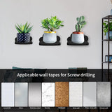 Wandrek, zwevend rek, 3-delige set, creatief voor slaapkamer, woonkamer, keuken en hal, wolken, wandplank, klein formaat, wolken, klein formaat, zwart