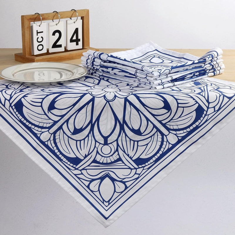 Servetten set van 4, stoffen servetten 100% katoen zacht comfortabel hoogwaardige herbruikbare eettafel servetten perfect voor familiediners bruiloften keuken (45 cm x 45 cm)