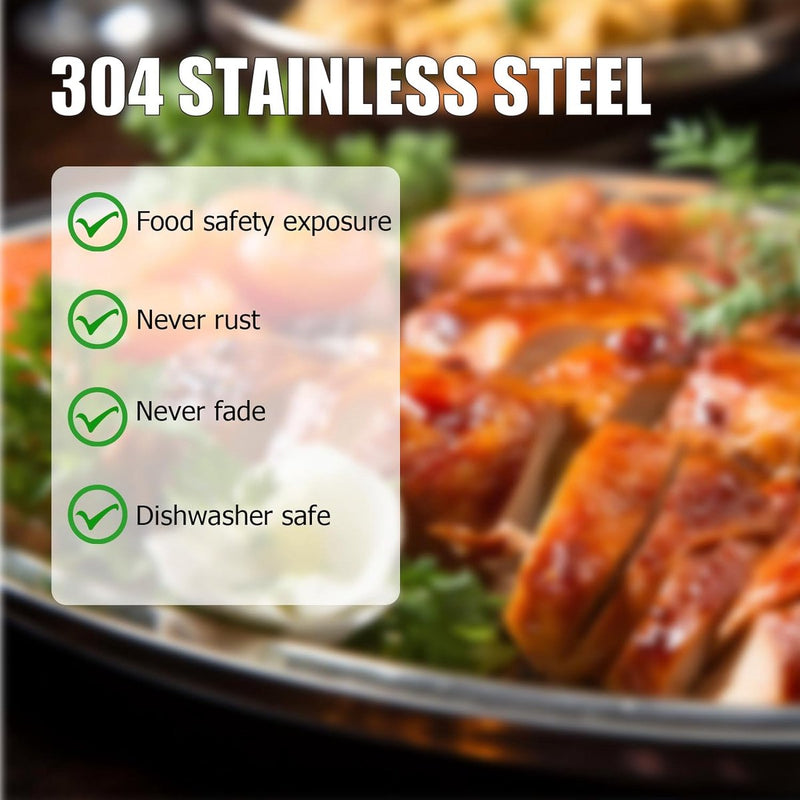 Set van 2 roestvrijstalen serveerlepels, grote lepels, serveerlepels, buffetlepels, serveerlepels met lange handgrepen voor banket, restaurant, buffet