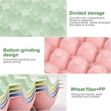 Set van 4 eierhouders voor koelkast, plastic eieropbergdoos, eiercontainer, stapelbaar, draagbare eieropbergdoos, geschikt voor keukenwerkbladen in de koelkast