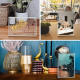 10 x 15 cm acryl fotolijst, transparante magnetische fotolijst, dubbelzijdige frameloze lijst - set van 2 (stijl 2)