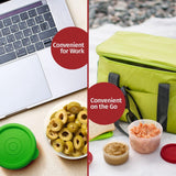 Kruidenbekers met deksels, 16 stuks 37 ml saladedressingcontainers voor kleine voedselopslagcontainers Lekvrij herbruikbaar plastic BPA-vrij lunchbox Picknick reizen