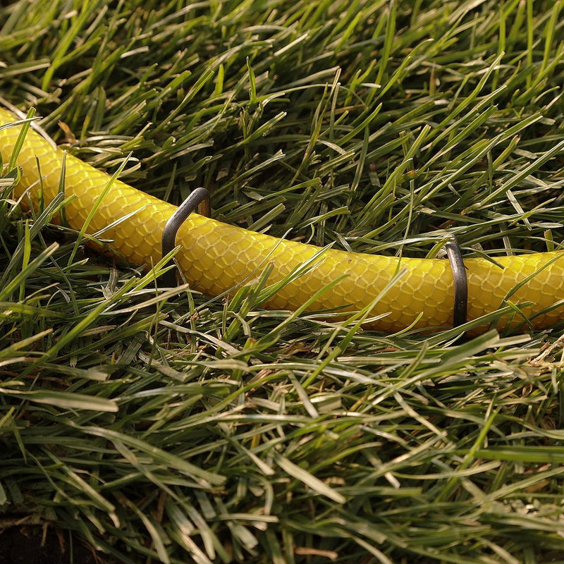 300 grondankers 100 mm lang, 13 mm breed, diameter 2,9 mm, montageankers grondankers voor de tuin van niet-gegalvaniseerd staal, haringen voor het bevestigen van onkruidbestrijdingsdoek, kunst