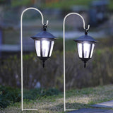 8 stuks herdershaken van metaal, tuinstok, tuinsteker met haken voor zonnelampen, lantaarns, bruiloften, plantenmanden, bloemenbol 90 cm, wit