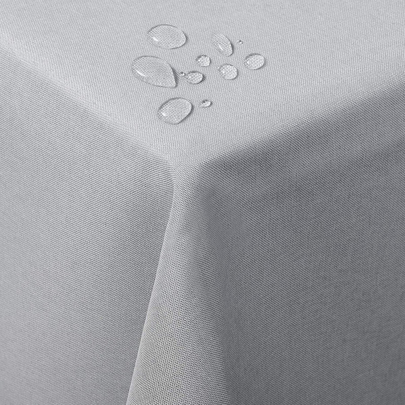 Tafelkleed in linnenlook, onderhoudsarm, afwasbaar, vuilafstotend, in diverse kleuren en maten, lichtgrijs, rechthoekig 130 x 220 cm