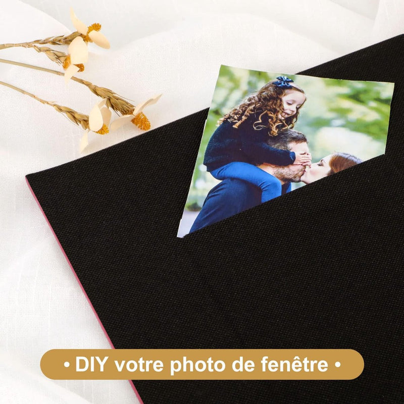 Fotoalbum 10 x 15 1000 extra groot XXL linnen insteekalbum voor portret- en landschapsfoto's Afbeeldingen rood