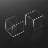 Clear Acryl Risers 3-delig, vierkant acryl display standaard voor levensmiddelen, tafelblad, display rek voor verkopers, verzamelobjecten, Funko Pop, parfum, kleine planten, 12,7 x 15,2 x
