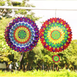 3D Mandala Windgong 30cm Roestvrij Staal Hangende Windspinner Metalen Kunst Kinetische Decor Tuin Buitendecoraties