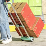 Opvouwbare steekwagen 40kg Heavy Duty multifunctionele draagbare bagagewagen voor bagagereizen Automatisch bewegend kantoor Opvouwbare trolley Groen