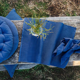 i Set van 4 placemats voor eettafel 35 x 46 cm, 100% geribbeld katoen, machinewasbaar, donker olijfgroen