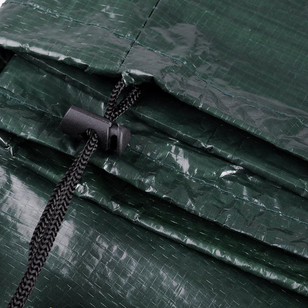 Beschermhoes voor meubelsets, 193 x 136 x 88 cm, afdekking voor tuinmeubelen, zitgroep, afdekhoes van PE, zeil, uv-bestendig, waterafstotend, winterbestendig, scheurvast, groen