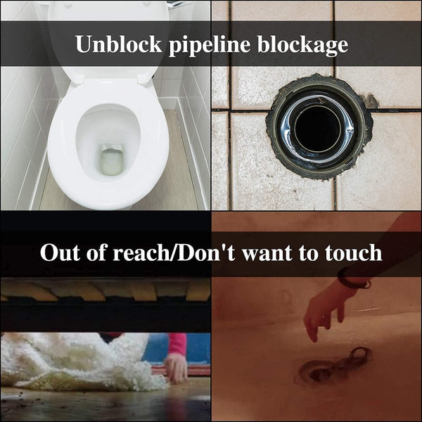 1,3 m wc-pijpreinigingsspiraal met klauw, toiletreinigingsspiraal, ideaal voor het verwijderen van haren en vuil, geschikt voor toiletten verstopping, riolering, badkuip