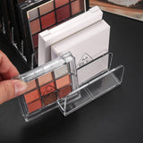 2 stuks oogschaduw-organizer, acryl cosmetica-paletten, organizer van kunststof met 7 sleuven, make-up make-up opslag, make-upcontainer, poederpalettenhouder voor badkamer, werkblad, S + L