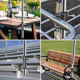 Parapluhouder balkonreling, parasolhouder balkonreling, parasolhouder balkon Kan worden gemonteerd op balkons, stoelen, stands, balustrades (zwart)
