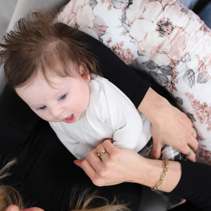 Borstvoedingskussen, XXL, zijslaapkussen, katoen - zwangerschapskussen, ondersteuningskussen, volwassenen, 165x70 cm, wilde roos