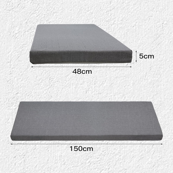 Bankkussen, stoelkussen voor vensterbank, wasbaar, afneembaar tuinbank, antislip, bankkussen, zitkussen voor buiten, tuinmeubelen, terras, binnen