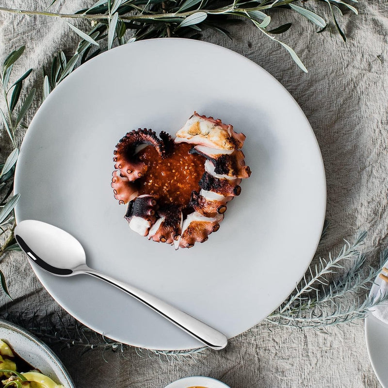 18/10 eetlepel, roestvrij staal, soeplepel, koffielepel, tafel, diner, lepel, tafelservies, bestekset voor thuisgebruik, keuken, restaurant (12 stuks)