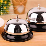 Tafelbel, receptiebel roestvrij staal chroom klem receptiebel voor hotels keukenscholen restaurants ontvangstruimtes 8,5 x 5,5 cm