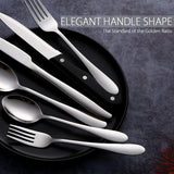 Bestekset voor 6 personen, 36-delige roestvrijstalen bestekset, bestek inclusief mes/vork/lepel/steakmessen, spiegelgepolijst, vaatwasmachinebestendig