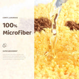 Badmat voor eieren, 50,8 x 78,7 cm, antislip, schattig, zachte douchemat, waterabsorberend, dik, ruig, machinewasbaar, ei