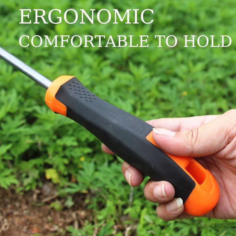Tuinieren handonkruidsteker, onkruidverwijderaar, onkruidverwijderaar met steel, voegenkrabber met steel, tuinhark, traditionele tuinhark, onkruidjager.