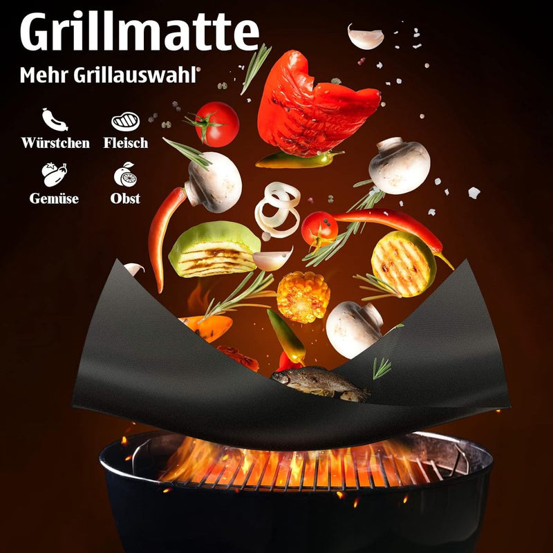 26 stuks roestvrij stalen barbecue-accessoires, hoogwaardige BBQ-grillbestek, koffer, perfecte grillgereedschapsset voor mannen, cadeau met draagbare opbergkoffer en vleesthermometer, bruin