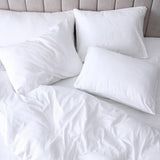 Hoofdkussen, set van 2, 50 x 70 cm, doorgestikt kussen, microvezel, kussen, bedkussen, slaapkussen, wit kussen, vulkussen