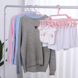 Sokkendroger, wasrek, opvouwbare wasdroger met 32 klemmen, winddichte kleerhanger, ruimtebesparend hangdroger, voor ondergoed, sokken, handdoeken, babykleding