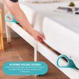 2 stuks matrasheffer, ergonomische matraswigheffer, huishoudelijke matrasheffer, matrashulpmiddel voor snelle vervanging van het laken (cyaan)