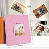 Fotoalbum 10 x 15 400 linnen album slip in voor familie trouwdag album boek Holds 400 verticaal 10 x 15 cm foto's roze