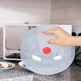 Magnetrondeksel met Valvula - magnetrondeksel - BPA-vrij - transparant - rood - Ø 26 cm