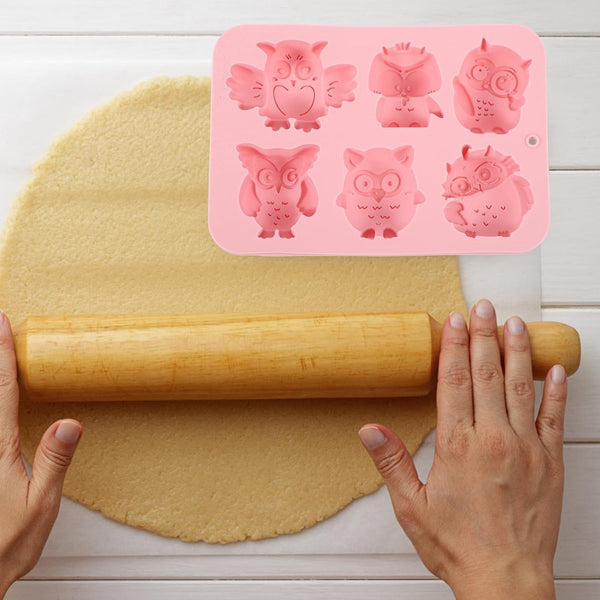 Siliconen bakvorm cakevorm uil vorm 2 stuks muffinvorm siliconen bakvorm taartvormen chocolade vorm voor DIY muffins cake bruiloft verjaardag accessoires roze