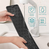 Siliconen droogkussen, 2 stuks, siliconen sponsframe, keukenaanrecht, tidaling apparaat, siliconen afvoerkussens zijn geschikt voor sponskwast voor sponskwast (zwart)