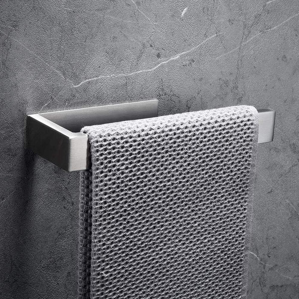 Handdoekring SUS 304 roestvrij staal geborsteld zilver Handdoekhouder Wandmontage Zelfklevend (geen boren)