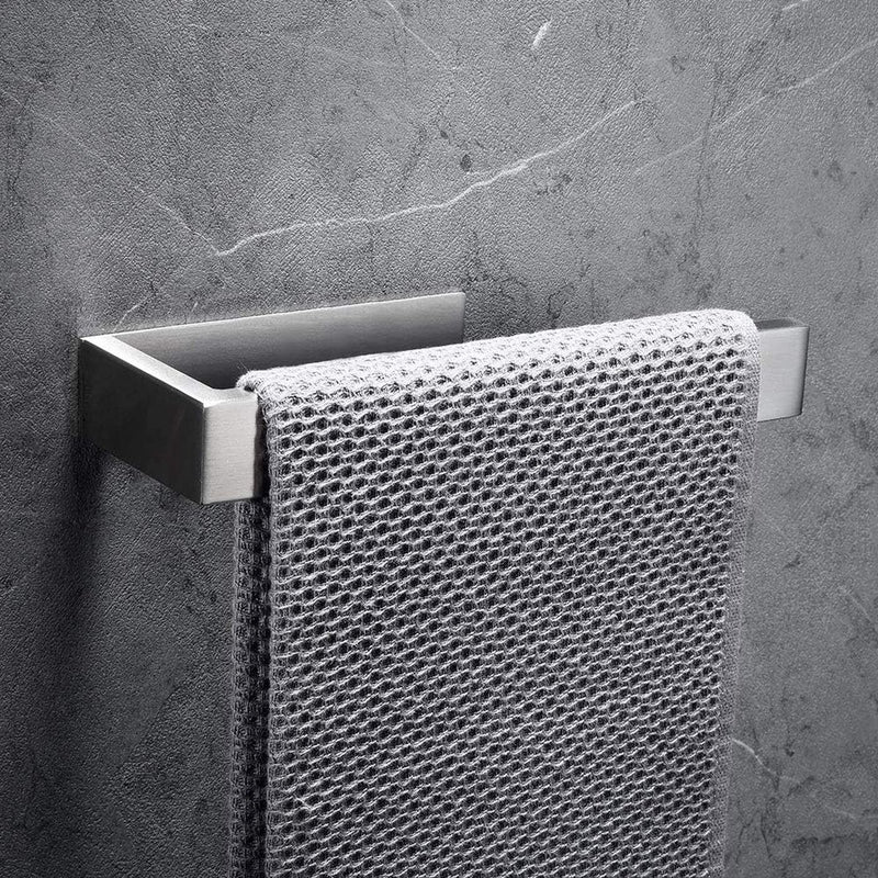 Handdoekring SUS 304 roestvrij staal geborsteld zilver Handdoekhouder Wandmontage Zelfklevend (geen boren)