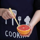 Gold Grapefruit Spoon Set of 5, 4 Stainless Steel Grapefruit Spoons and 1 Titanium Coated Grapefruit Knife, Grapefruit Utensil Set, Serrated Edge Spoons Pack of 5 (Gold)