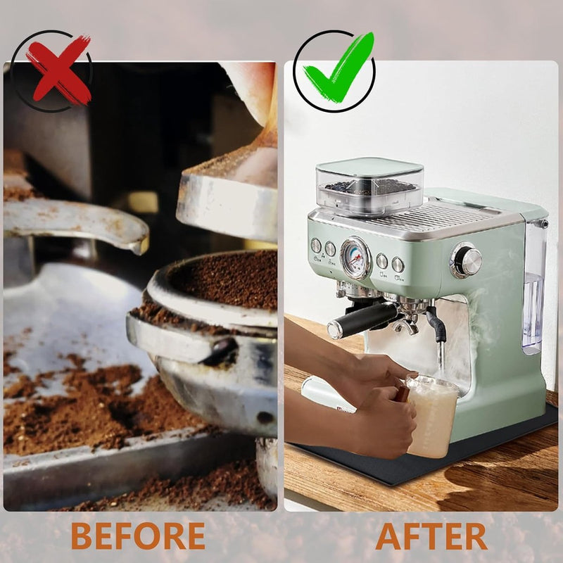Onderlaag koffie siliconen koffiemachine afdruipmat servies siliconen mat gootsteen accessoires keuken antislipmat placemats voor koffie, gootsteen, huisdieren, zwart