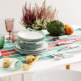 Bestekset voor 6 personen, 24-delige bestekset van roestvrij staal, bestek met kunststof handvat inclusief mes, vork, lepel voor thee of dessert, vaatwasmachinebestendig (wit)