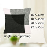 Kussensloop 40 x 40 cm, A083-16, set van 4 stuks, outdoor, sierkussen, linnen, geometrisch patroon, kussenhoezen voor bank, woonkamer, sierkussen, 40 x 40 cm