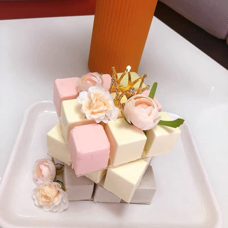 15 holtes 1,4" vierkante siliconen mal kubus mal voor het maken van chocolade snoep cake ijsblokjes truffel pralines pak van 2