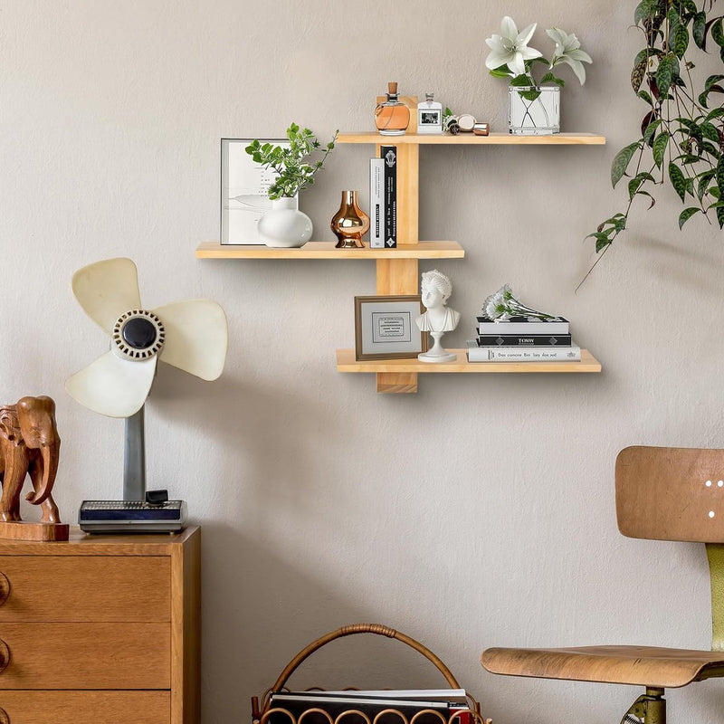 Suhu Wandrek, hout, L-vormig hoekrek, hangend, wandplank, keukenrek, kruidenrek, zwevend rek, verborgen modern design, voor woonkamer, slaapkamer, badkamer, hal (3 stuks), zwart Suhu Wandrek, hout, L-vormig hoekrek, hangend, wandplank, keukenrek, kruidenrek, zwevend rek, verborgen modern design, voor woonkamer, slaapkamer, badkamer, hal (3 stuks), zwart