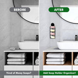 Douchewand 4-laags rond zeeprek Roestvrij stalen staaf Douche Badkamer Zelfafvoerend Roestvrij rek Sterke douchewandstang zonder boren Zeeprek Badkamer Keuken (zwart)