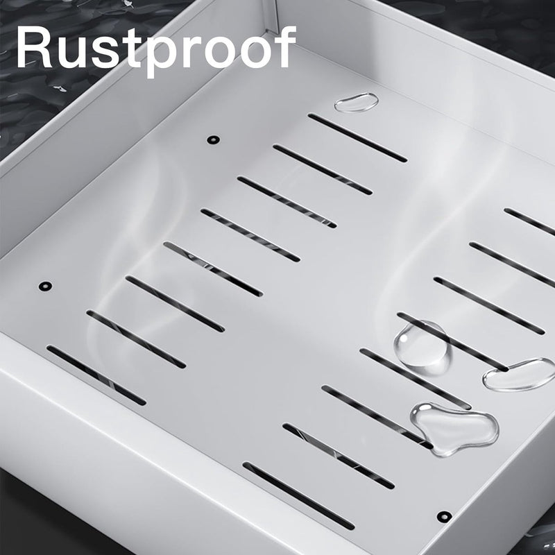 Uittrekbare kastorganizer, uittrekbare ladeplanken voor keukenkast, uitrolbare uittrekbare lade (30 cm B x 43 cm D x 9 cm H), boren en spijkeren niet nodig (wit)