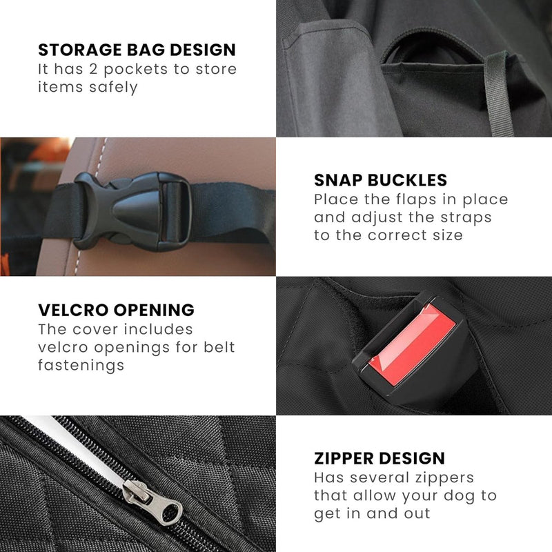 Autodeken voor honden, gevoerde en antislip kofferbakbescherming voor alle hondenrassen, verstelbaar en wasbaar, beschermt stoelen en alle soorten auto's.