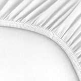 Hoeslaken voor matrassen van 20-40 cm, 200 x 220-240 tot 220 x 220-240 cm, Oeko-Tex, katoen m. 5% elastaan, premium hoeslaken voor boxspringbed, wit