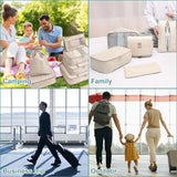 8-delige kledingtassenset, verpakkingsblokjes, compressieverpakkingszakken voor rugzak en koffer, bagage-organizer, kofferorganisator, reiskledingzakken voor kleding, schoenen, ondergoed, cosmetica, kaki