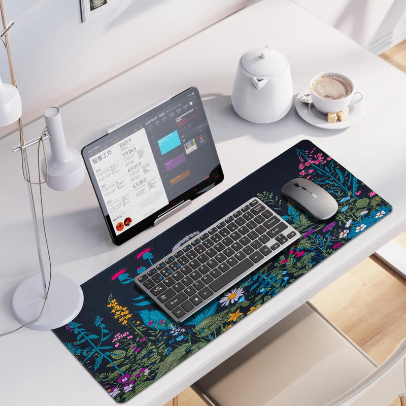 Bureaumat, muismat, grote gaming-muismat, 900 x 400 mm, XXL-muismat met motief - verbetert de precisie en snelheid, antislipcomfort, tafelmat voor muis, toetsenbord (blad)