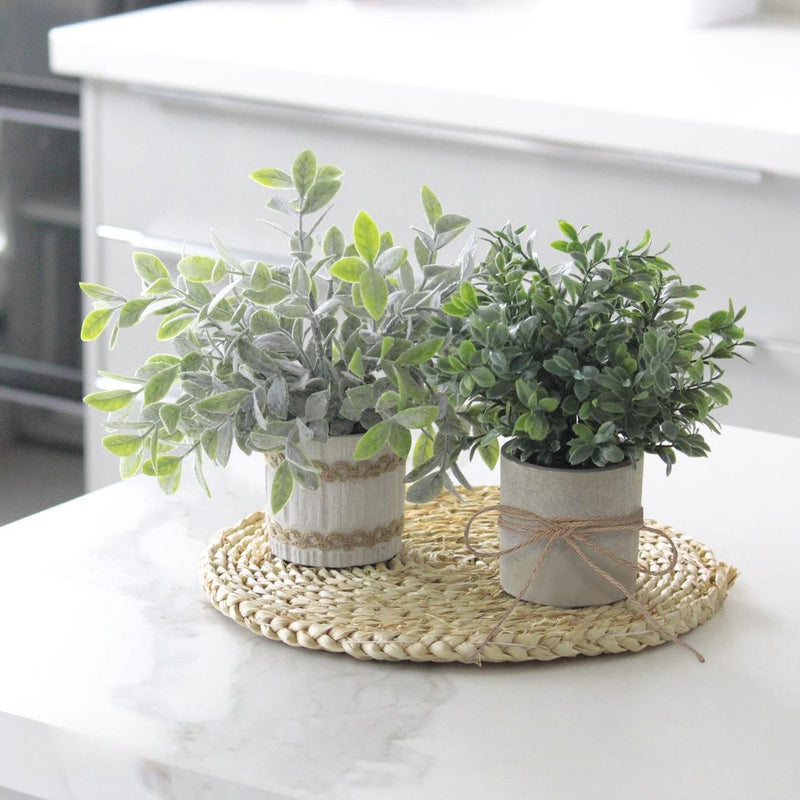 4 stuks mini-kunstplanten, klein, kunstplanten, plastic, nepplanten voor slaapkamer, badkamer, keuken, thuis, binnendecoratie